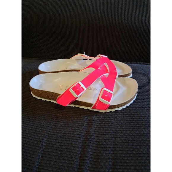 Birkenstock Shoes Women's Size 6 Mens 4 Yao Balance Pink Patent Slides Y23-825 - Picture 3 of 6